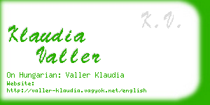 klaudia valler business card